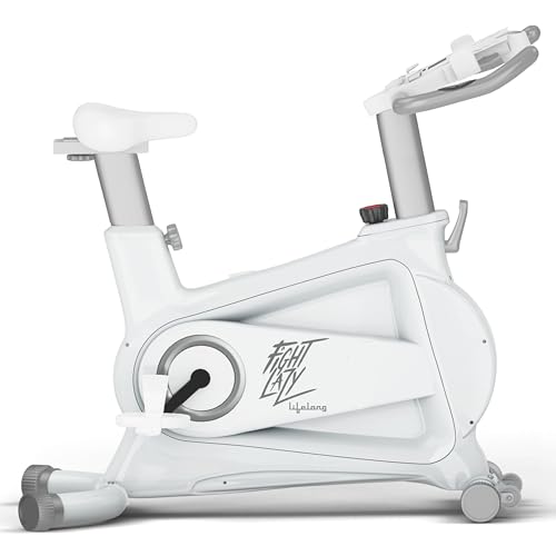 Lifelong Fit Pro Spin Fitness Bike with 8Kg Flywheel, Adjustable Resistance, LCD Monitor and Heart Rate Sensor for Fitness at Home; Home Workouts (Max Weight Capacity: 120 kg, LLSB06)