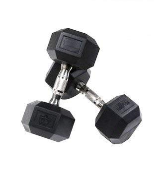 TTC FITNESS Rubber Coated Professional Exercise Hex Dumbbells (Pack of Two) 30 Kg x 2pc (Total = 60 kg)