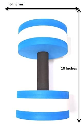 Smart Tools Water Aerobics Aquatic Barbell Floating Dumbbell | Swimming Eva Floating Dumbbell | Foam Dumbbells with Hand Bars | Aqua Fitness Barbells for Exercise | Foam Dumbbells Hand Bars (Blue)