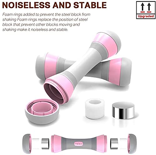 Physiostore Pair of Adjustable Dumbbells (1kg- 1.5kg- 2kg in Single Piece) Non Slip (Boxed in Pair)