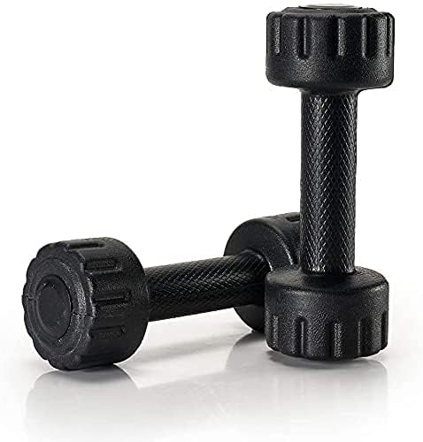 ARTINO 1 Kg Pair PVC Dumbbells Set For Home Gym, Exercise & Fitness Dumbbell (Black) Fixed Weight Dumbbell (1kg X 2Pc)