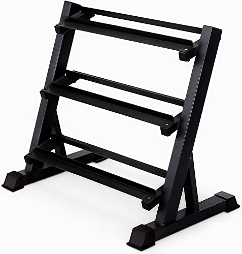 ALLYSON FITNESS HEAVY DUTY 3 Tier Metal Steel Home Workout Gym Dumbbell Weight Rack Storage Stand For Home Gym and Gym