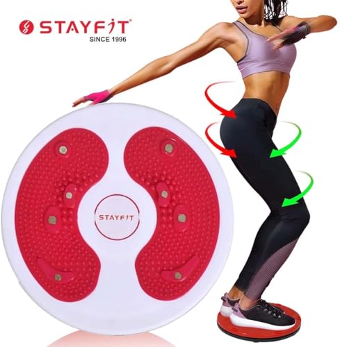 STAYFIT TWISTER Waist Disc Tummy Trimmer, Body Fat Burner, Foot Exercise & Acupressure Ab Exerciser (Red, Grey)