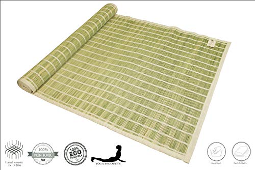 YAAZH Natural Dharba or Khusa Grass Meditation Mat for Men & Women (with Free Carry Bag) (27" x 72")