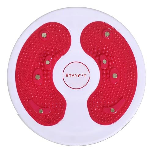 STAYFIT TWISTER Waist Disc Tummy Trimmer, Body Fat Burner, Foot Exercise & Acupressure Ab Exerciser (Red, Grey)