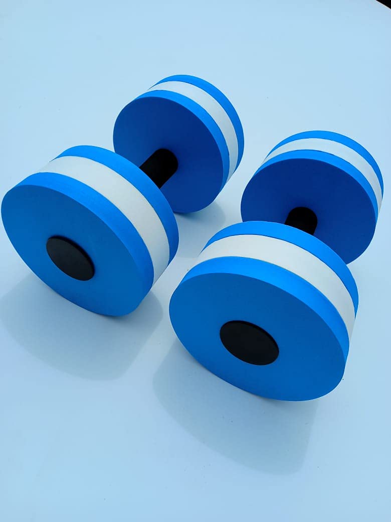 Smart Tools Water Aerobics Aquatic Barbell Floating Dumbbell | Swimming Eva Floating Dumbbell | Foam Dumbbells with Hand Bars | Aqua Fitness Barbells for Exercise | Foam Dumbbells Hand Bars (Blue)