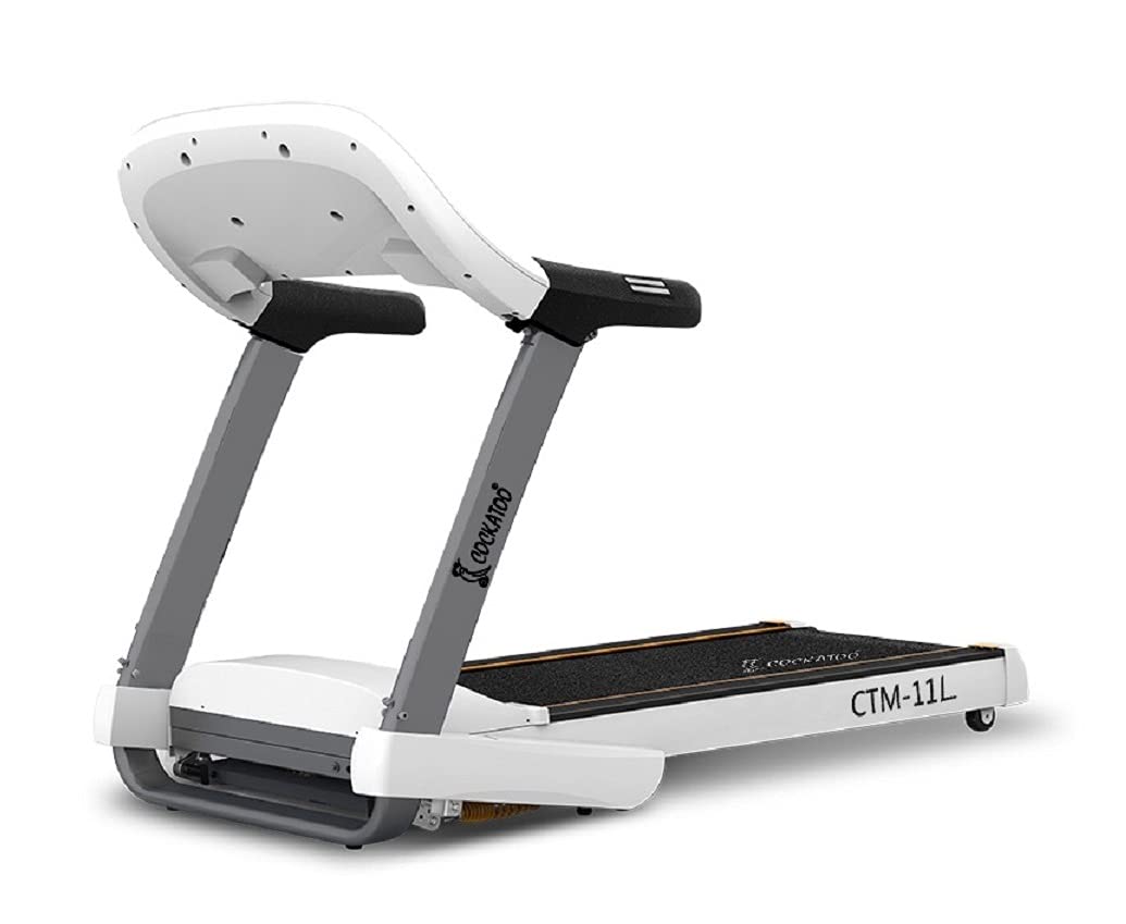 Cockatoo CTM-11L Series 6 HP Peak DC Motorised Multi Function Treadmill for Home with Manual Incline, Max Speed 14Km/Hr, Max User Weight 130Kg(Free Installation Assistance)