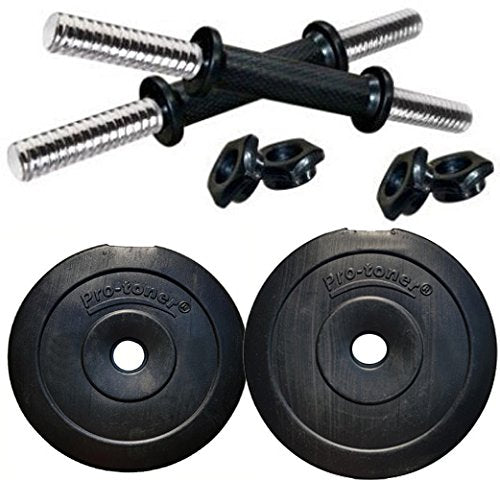 Protoner 10 kg Adjustable Dumbbells with Gloves & Hand Gripper