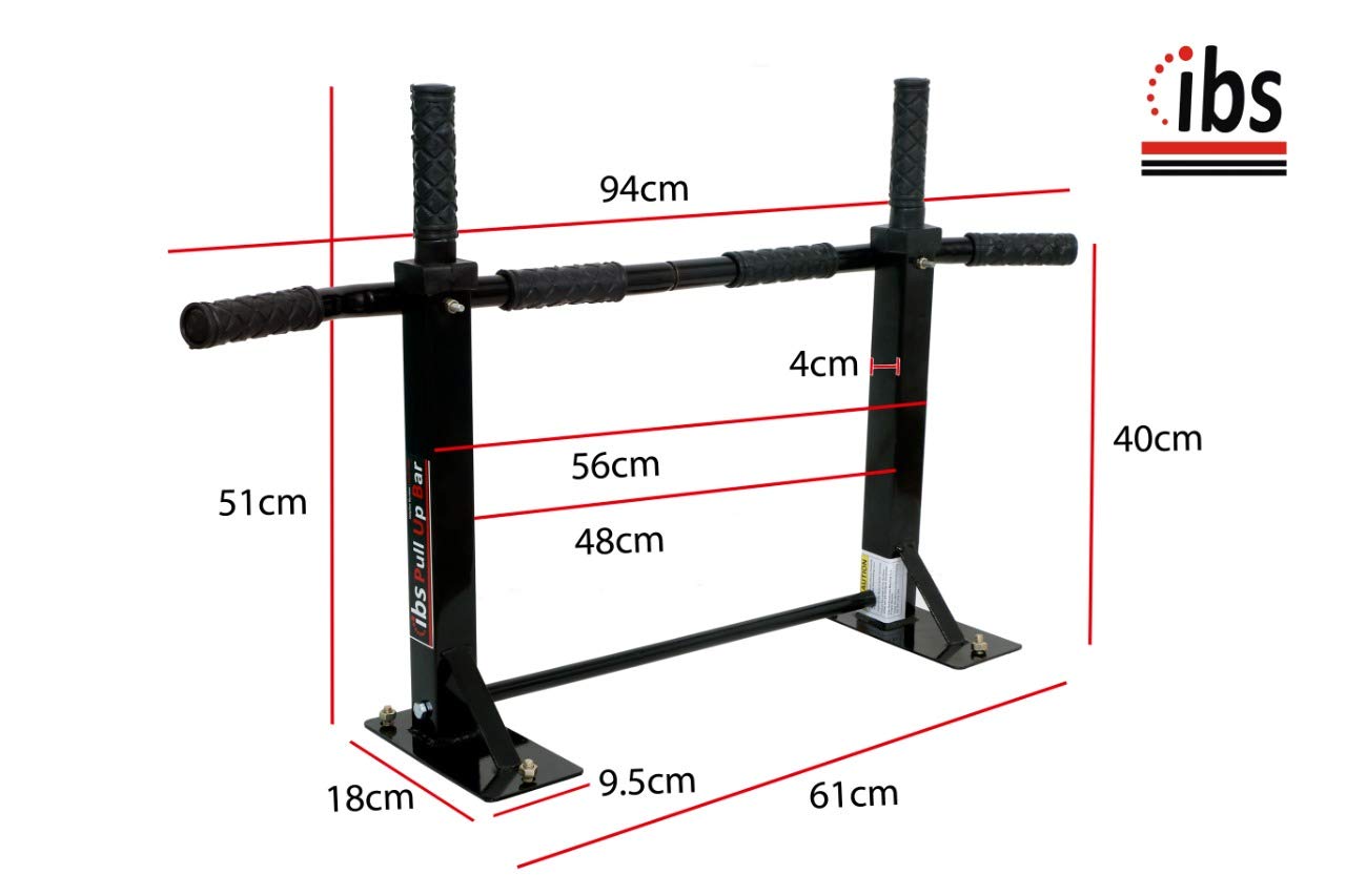 IBS Multifunctional Wall Mounted Pull Up Bar Chin Up bar Dip Station for Indoor Home Gym Workout, Power Tower Set Training Equipment Fitness Dip Stand Supports to 440 Lbs (PULL UP BAR HEAVY DUTY)