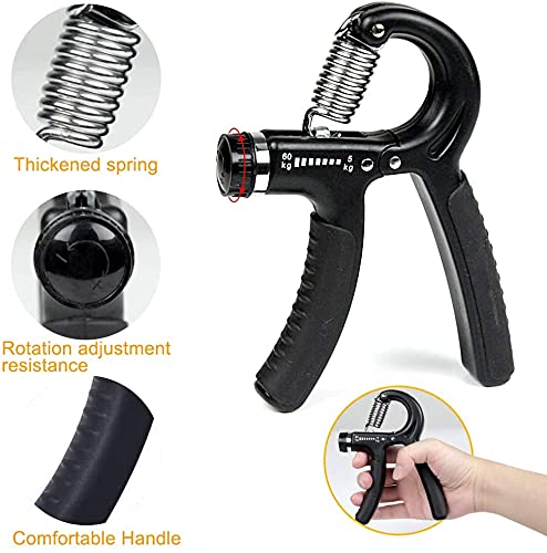 Bodylastics Hand Grip Strengthener Set Fingers, Wrist, Forearm 10 to 40 kgs Adjustable Resistance Exercising Body Workout, Plastic