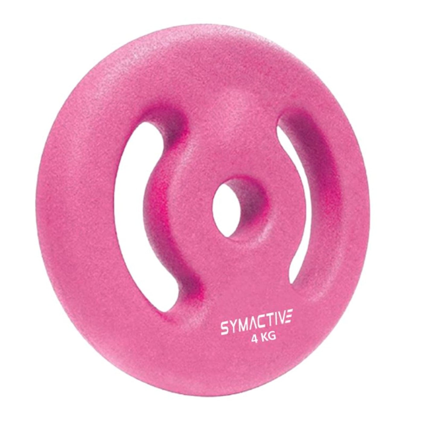 Amazon Brand - Symactive Neoprene Coated Solid Weight Plates, 30mm Centre Hole, Set of 2, 4 Kg