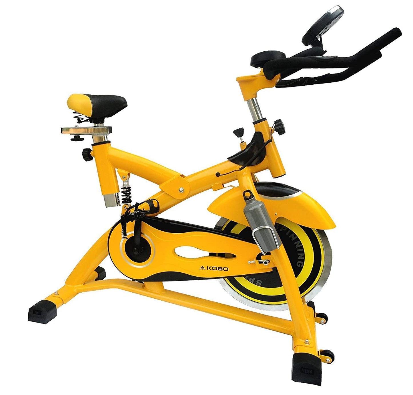 Kobo Heavy Duty Spin Bike with 18 Kg Flywheel (IMPORTED, Yellow)