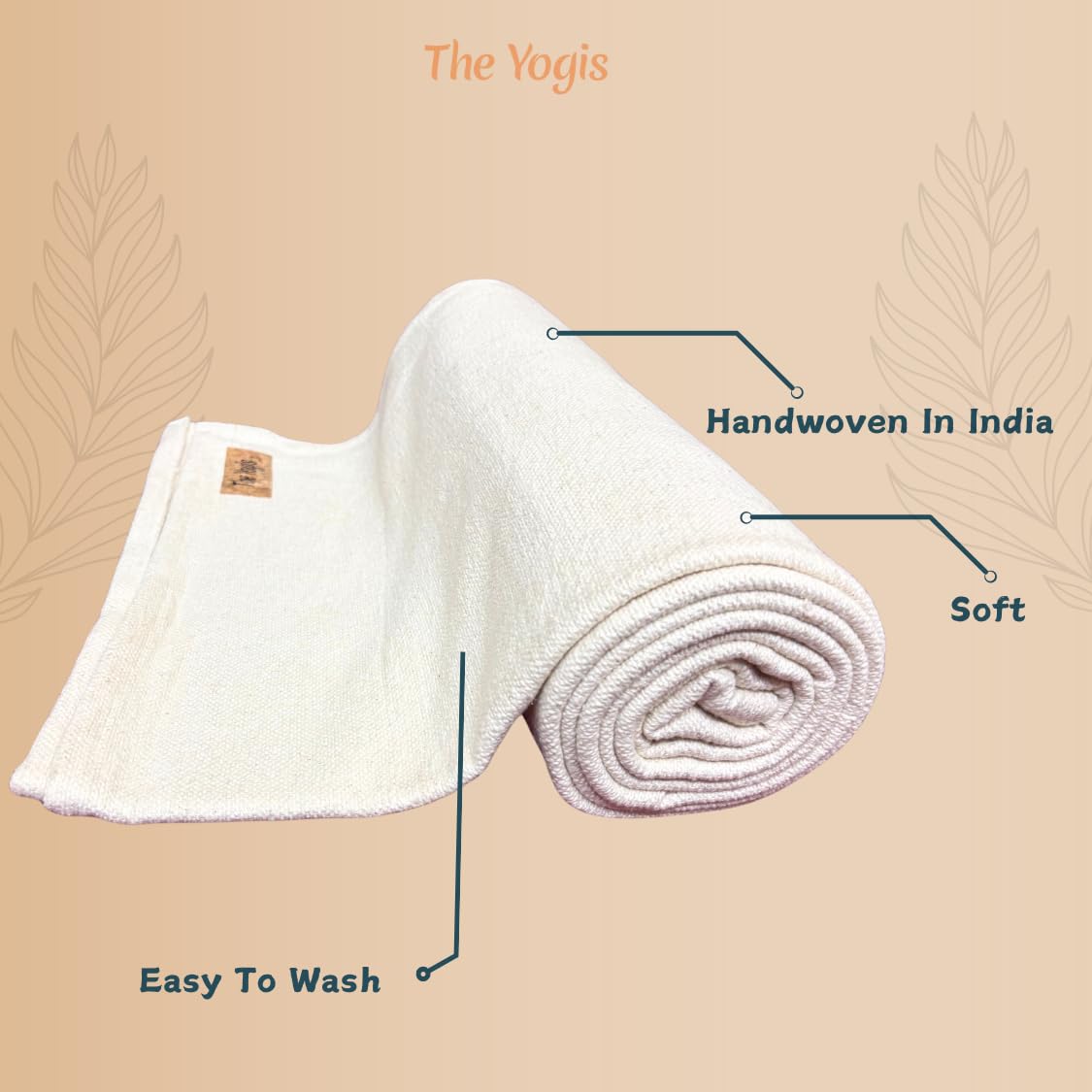 The Yogis 100% Organic Eco-Friendly Cotton Iyengar Yoga Blanket Pune Yoga Blanket, Yoga Props, Yoga Blanket Thick, Yoga Blanket for Restorative Yoga