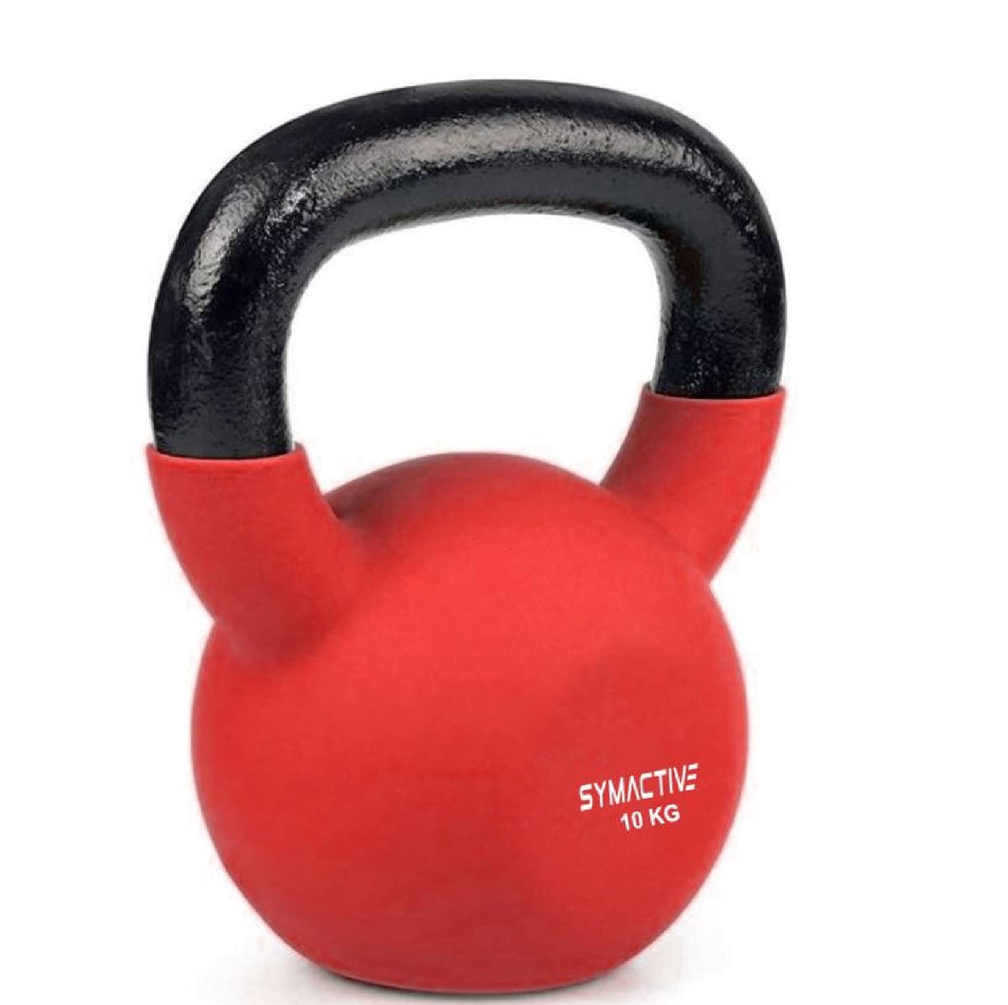 Amazon Brand - Symactive Neoprene Coated Solid Kettlebell for Gym Exercises, 10 Kg