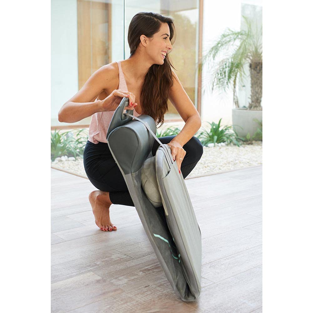 Beurer MG 280 Stretch Mat with 7 air chambers to imitate Yoga and Stretching exercises, Gentle vibration massage,versatile device with 3 Years Warranty, Grey (64348)