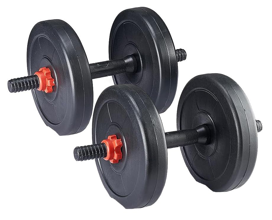 StarX 10 Kg PVC Plates Dumbbells Set