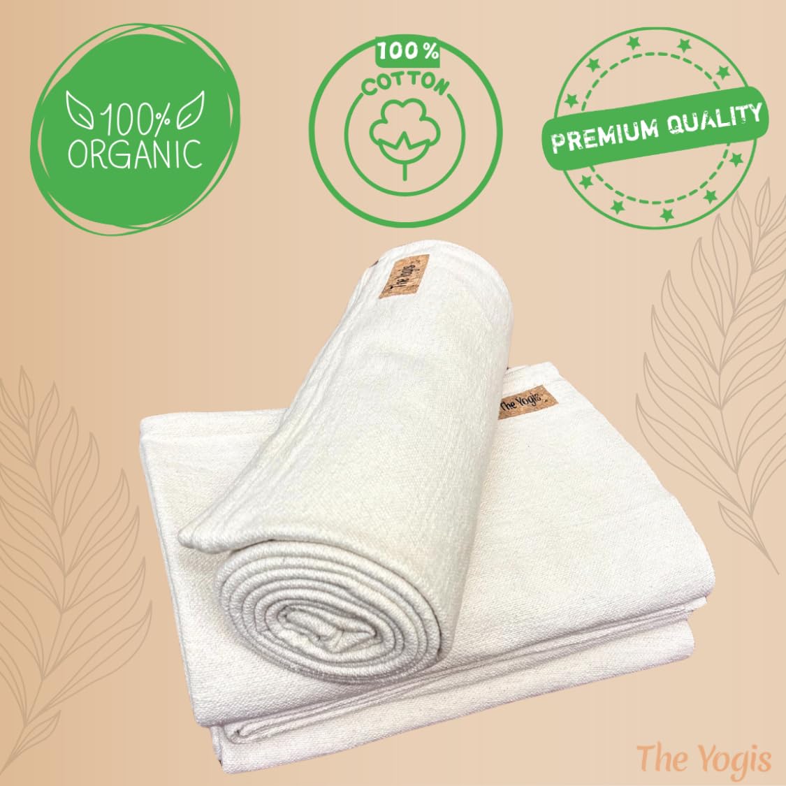 The Yogis 100% Organic Eco-Friendly Cotton Iyengar Yoga Blanket Pune Yoga Blanket, Yoga Props, Yoga Blanket Thick, Yoga Blanket for Restorative Yoga