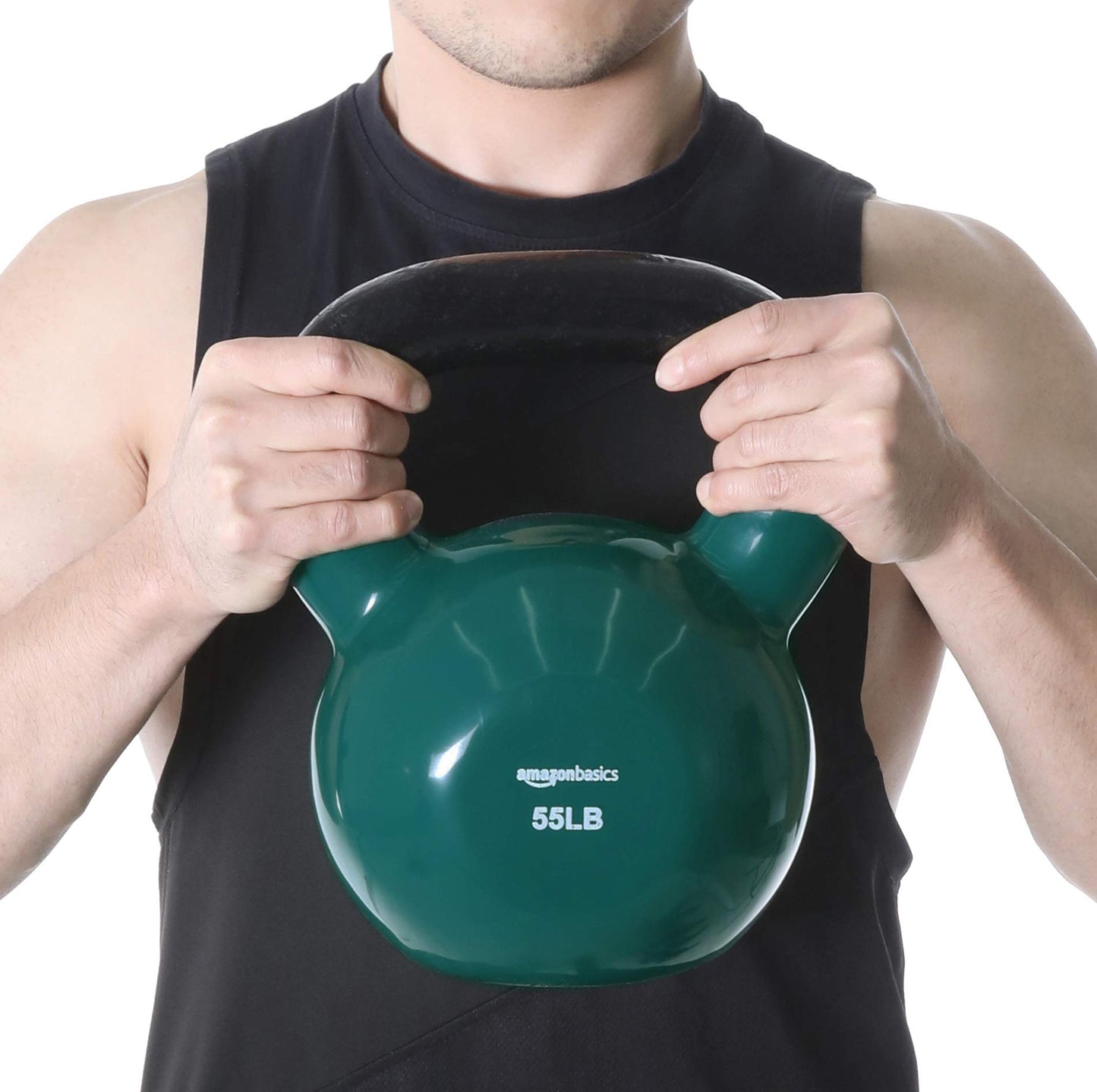 AmazonBasics Vinyl Kettlebell - 55 Pounds