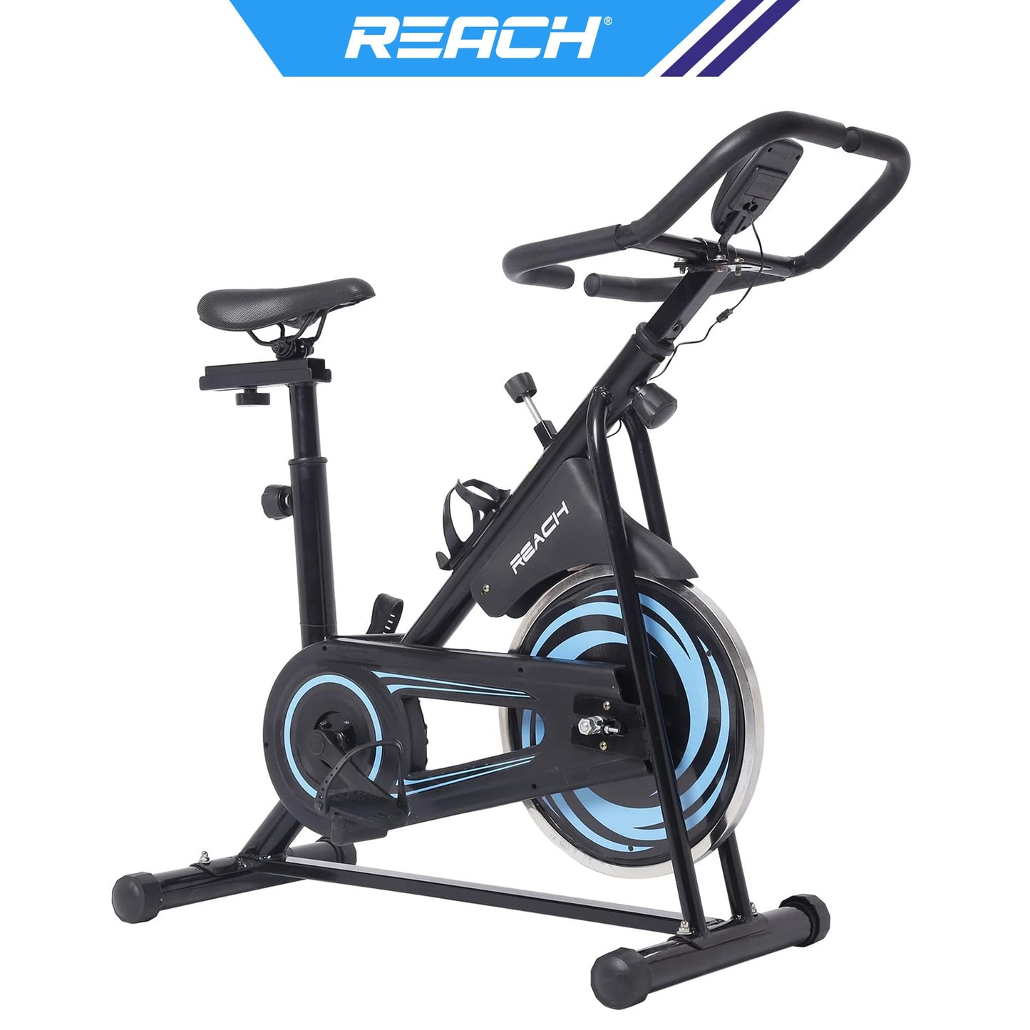 Reach Vision MII Spin Bike with 6.5 Kg Flywheel | Adjustable Resistance & LCD Monitor | Fitness Cycle for Home Gym Workout | Ideal for Tummy & Lower Body | Max User Weight 110kg