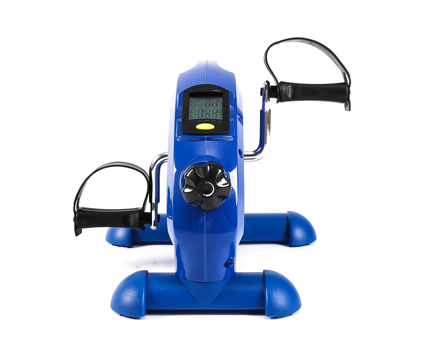 DOLPHY Portable Under Desk Mini Pedal Bike Exerciser Foot Cycle Arm and Leg Machine with LCD Screen Displays (Blue)