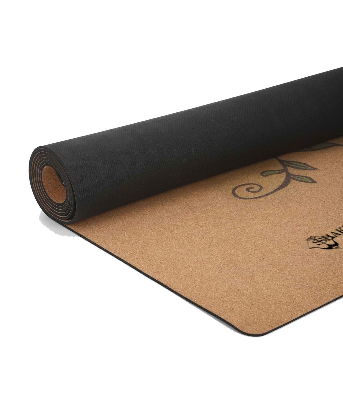 Shakti Warrior Shivshakti Pro Cork Yoga Mat - Premium Printed Natural Eco-Friendly Biodegradable Non-Slip Mat Great for Regular & Hot Yoga, Pilates, Workouts (72 inch x 24 inch x 3mm Thick)