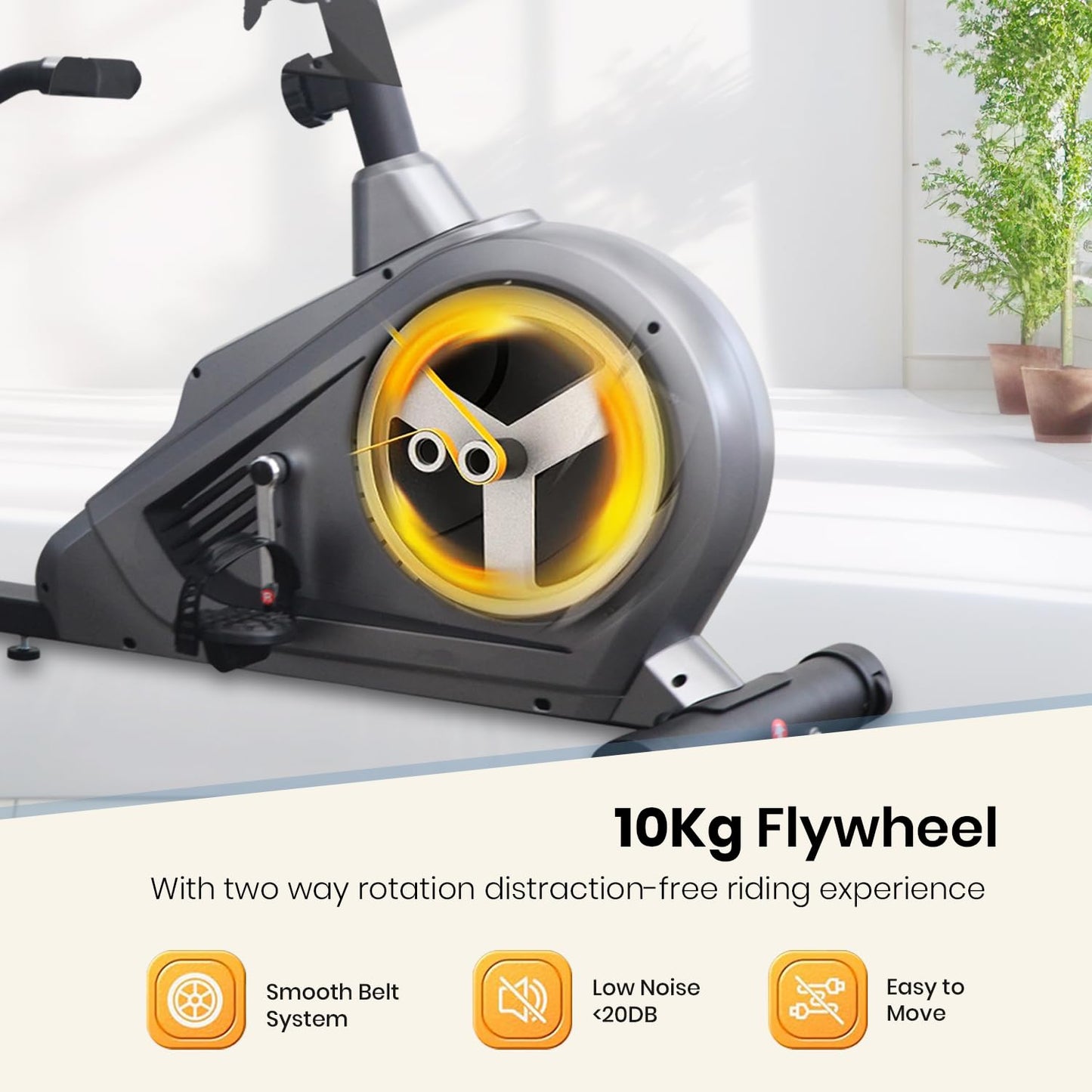 Welcare WC1588 Home Use Recumbent Exercise Bike with 10kg Fly Wheel, Adjustable Seat, 8 Level Magnetic Resistance, 120kgs Max, User Weight and LCD Display,(Free Installation Assistance)