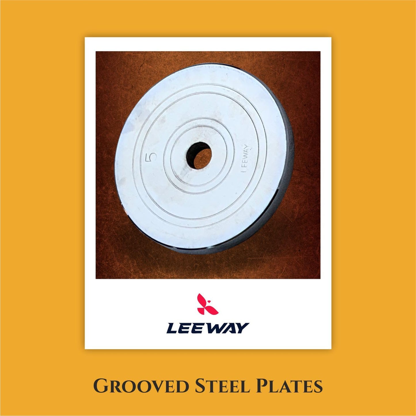 LEEWAY Steel Weight Plate Set Chrome Plated (80kg Combo) 31mm; Gym Weight Plates; Spare Steel Weight Plates; Home Gym Set; Chrome Weight Plate; Iron Plate For Weightlifting Strength Training (2X4+3X4+5x4+10x4)