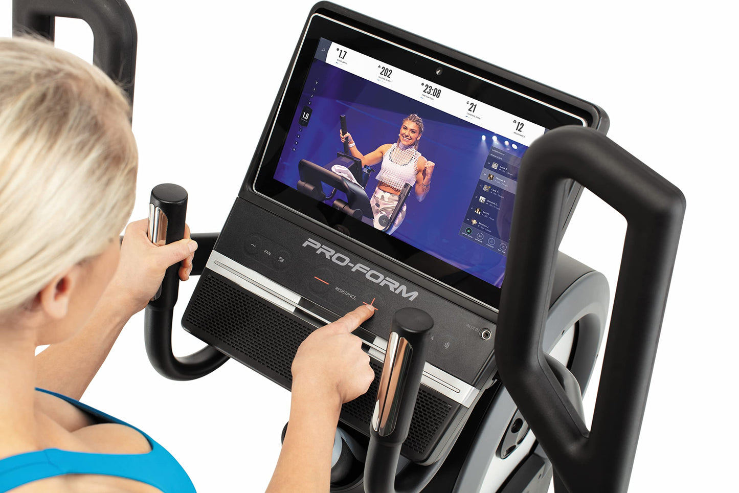 ProForm Pro HIIT H14 Elliptical with Stepper, 14" Touch Display, with 16 Levels of Resistance, and 14 kg flywheel